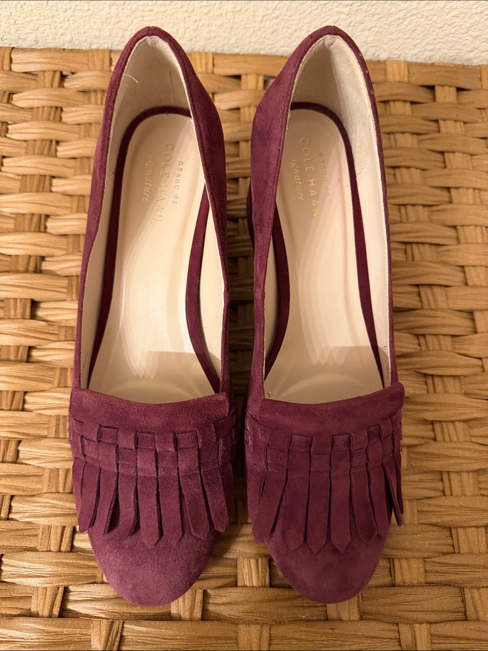 Cole Haan Mabel Suede Pumps in Fig Size 8